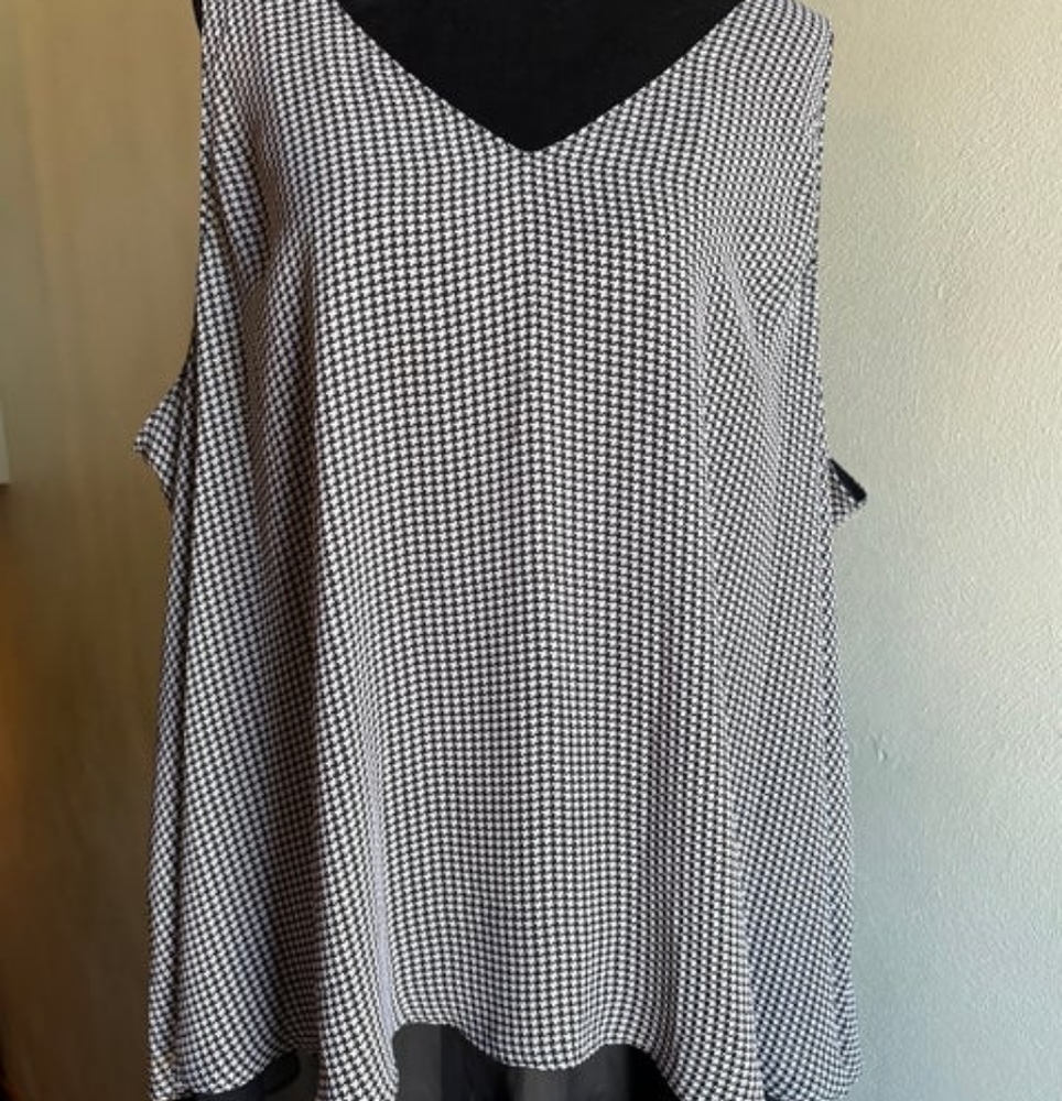 Lane Bryant Houndstooth Double Tank Top size 20